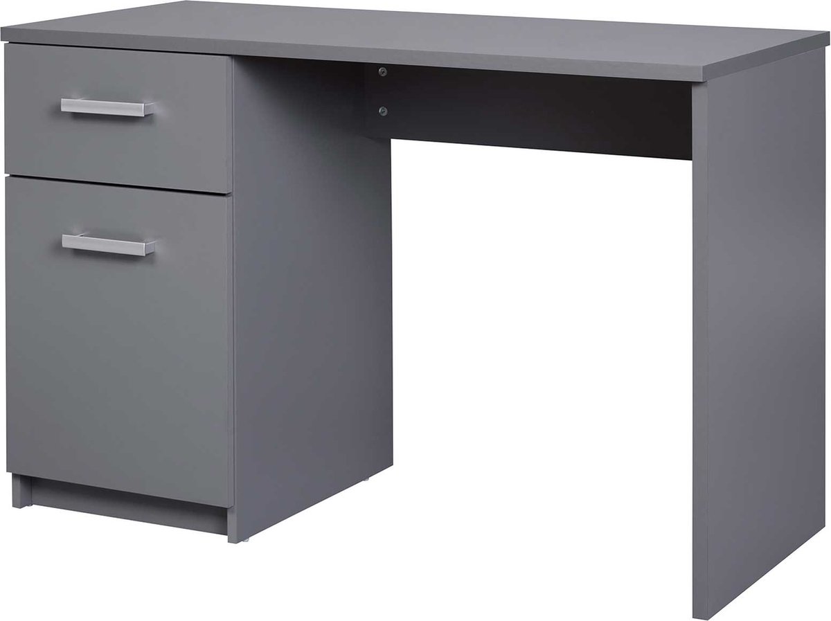 Elenzio Bureau 1 Lade, 1 Deur. - Grijs