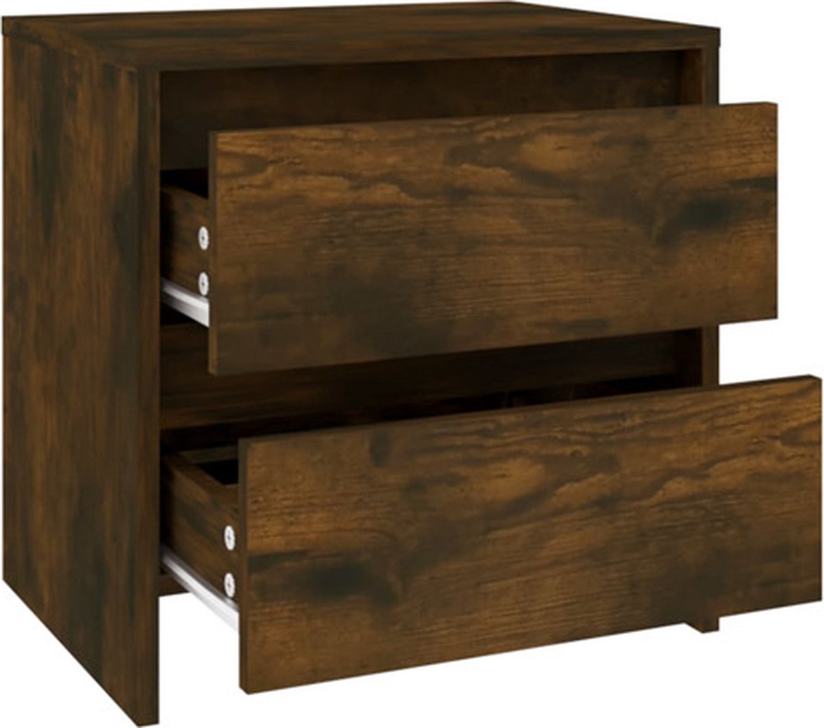 Vidaxl Nachtkastjes 2 St 45x34,5x44,5 Cm Spaanplaat Gerookt Eikenkleur - Bruin