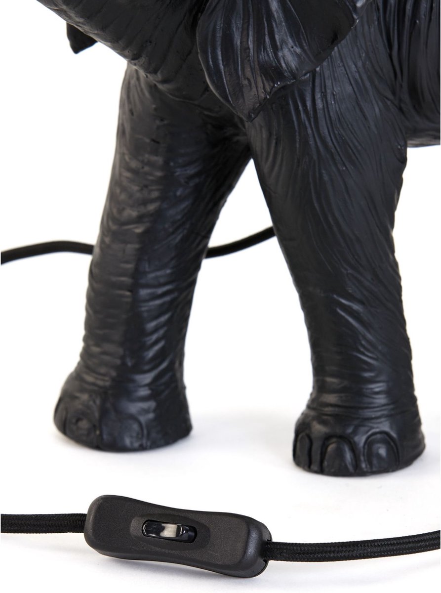 Light & Living Elephant Tafellamp - Zwart