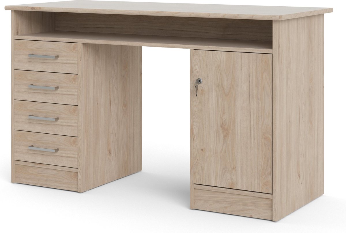 Fula Bureau 4 Laden Hickory Decor. - Bruin