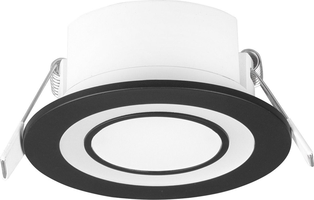 BES LED Led Spot - Inbouwspot - Trion Cynomi - 5w - Warm Wit 3000k - Rond - Mat - Kunststof - Ø80mm - Zwart