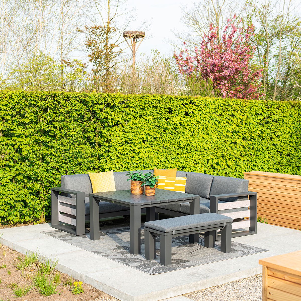 Garden Impressions Nika Sportbank 115,5 X 43 Cm - Donker - Grijs