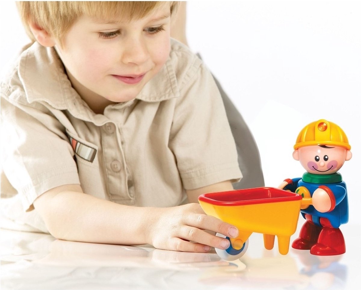 Tolo Toys Tolo First Friends Speelfiguur - Bouwvakker Met Kruiwagen