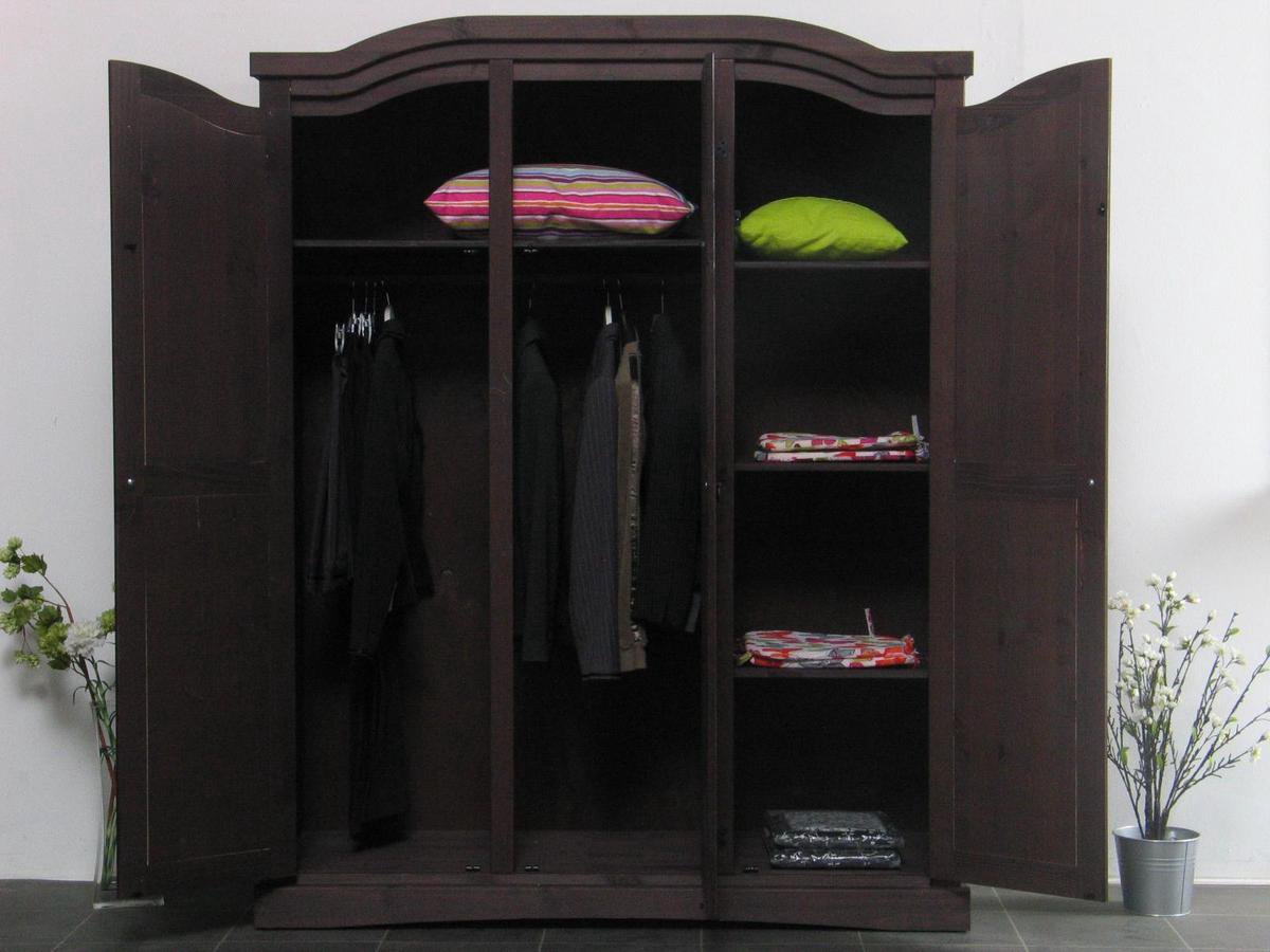 e 3-deurs Kledingkast Rico. - Bruin