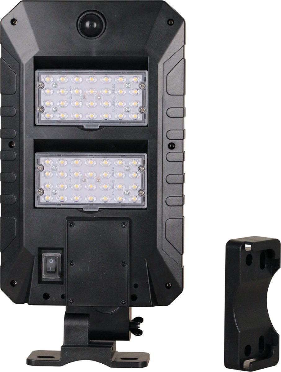 Luxform Concordia Pir Wandlamp - 1000lm - Solar - Zwart