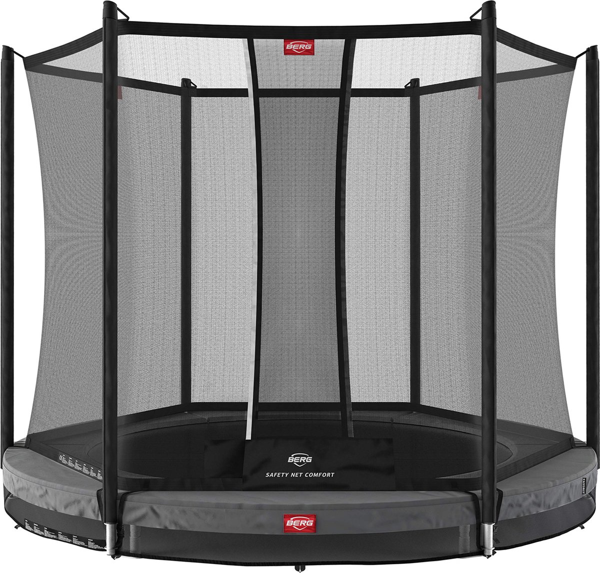 BERG Toys Favorit 330cm Ronde Inground Trampoline Met Veiligheidsnet - Grijs