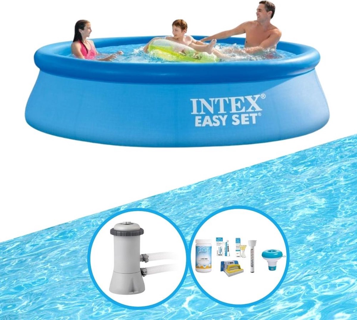 Intex Zwembad Easy Set - Zwembad Bundel - 366x76 Cm - Blauw