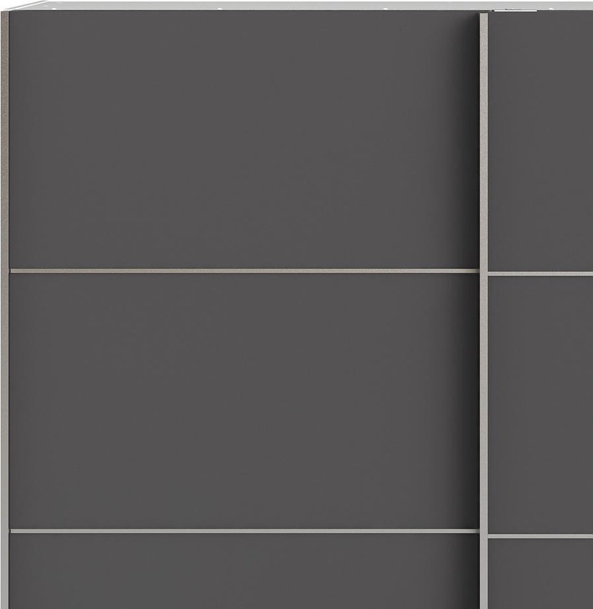 Veto Schuifdeurkast 2 Deuren Breed 183 Cm, Grijs. - Wit