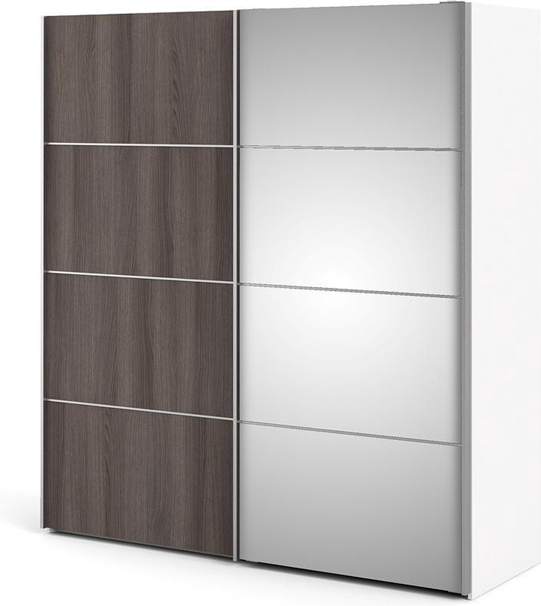 Veto Schuifdeurkast 2 Deuren Breed 183 Cm, Eiken Decor. - Wit