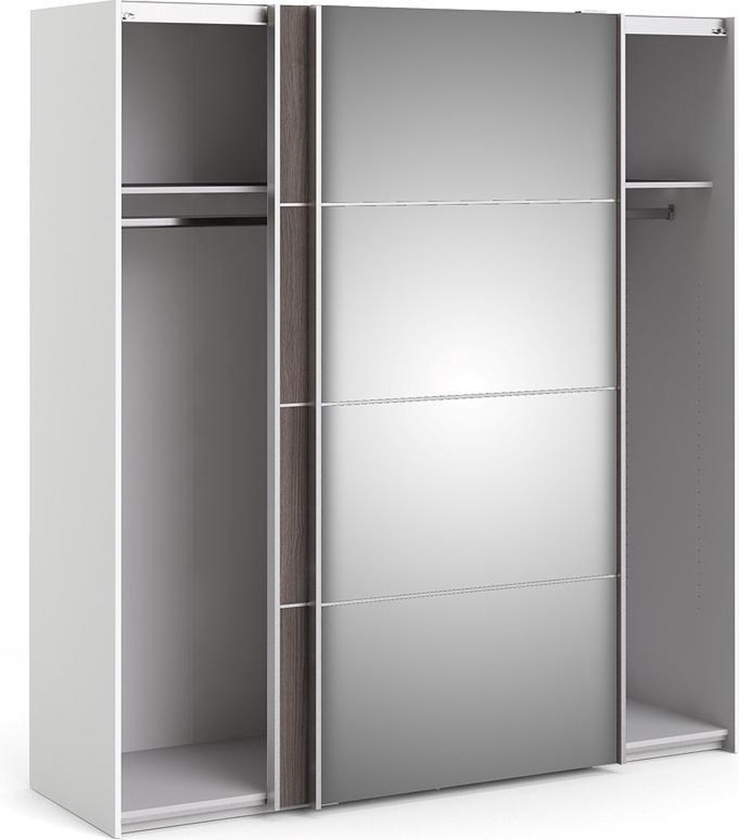 Veto Schuifdeurkast 2 Deuren Breed 183 Cm, Eiken Decor. - Wit