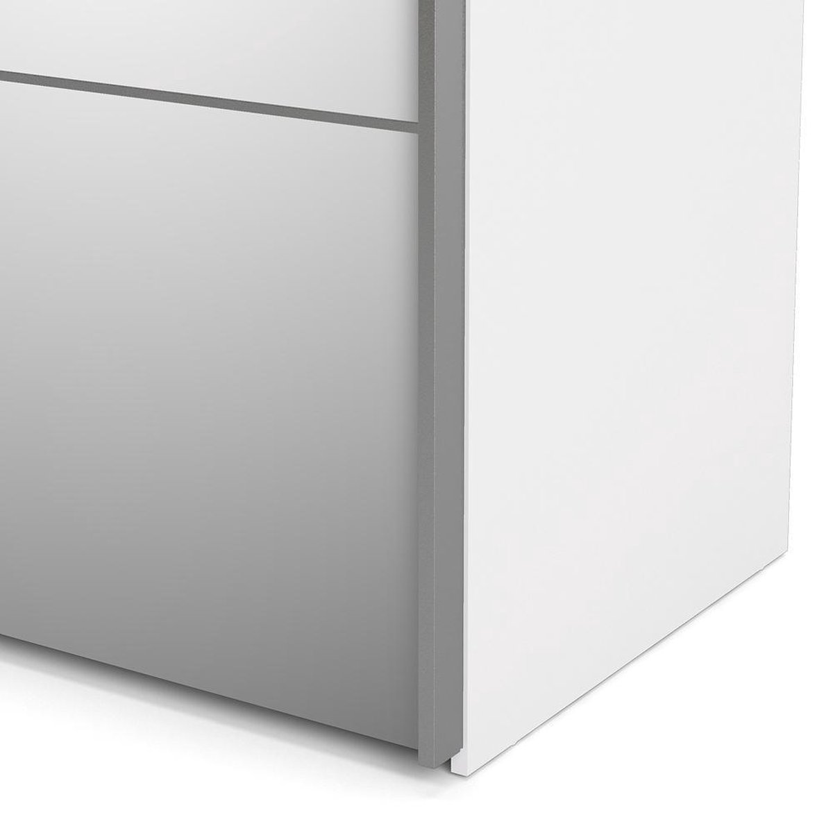 Veto Schuifdeurkast 2 Deuren Breed 183 Cm, Eiken Decor. - Wit