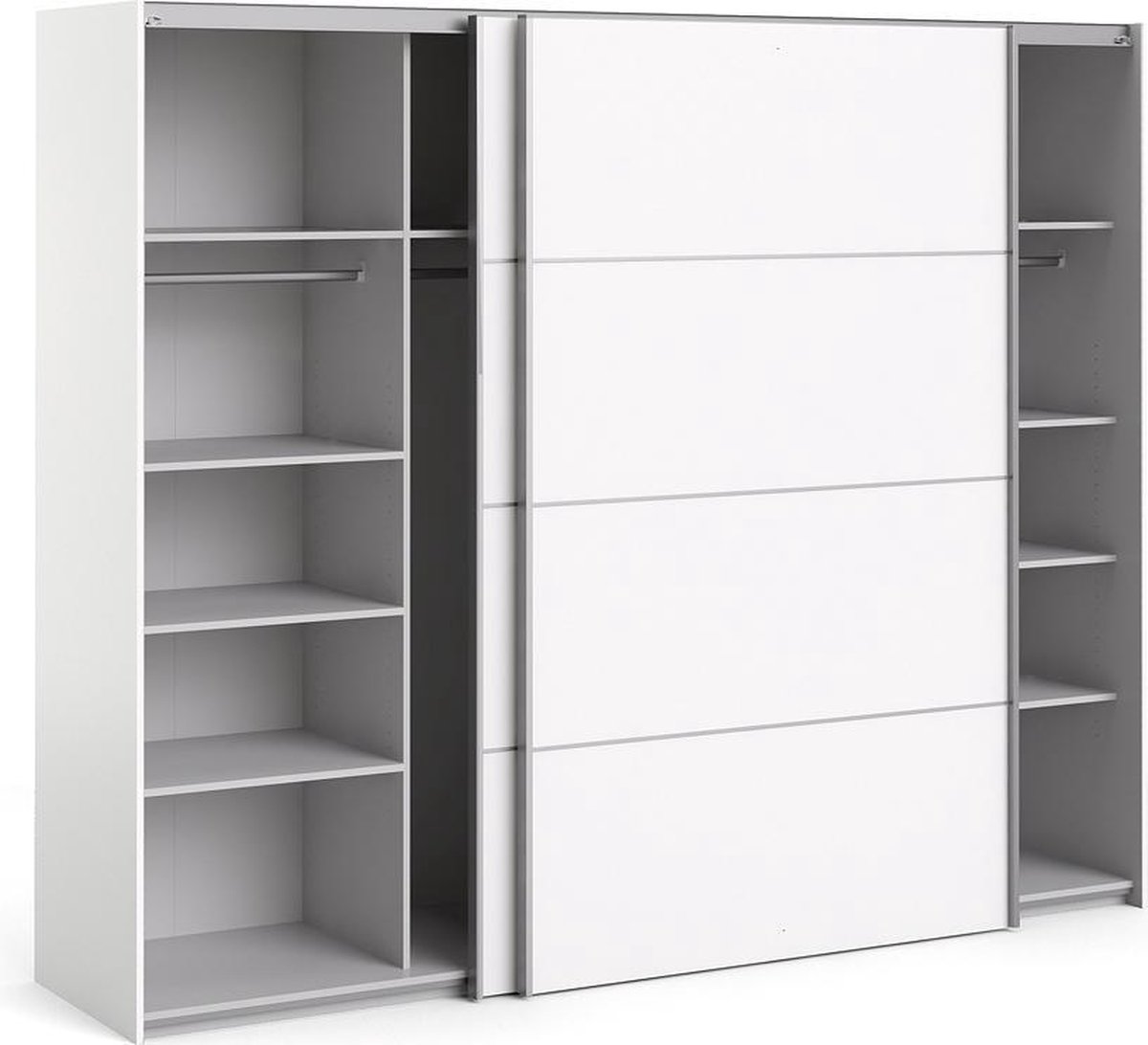 Veto Schuifdeurkast 2 Deuren Breed 243 Cm. - Wit