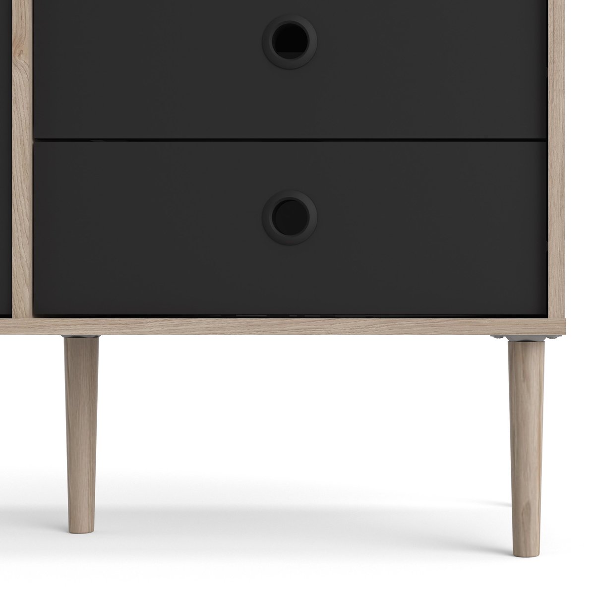 Rome Wandkast 2 Deuren, 4 Laden En 2 Vakken Hickory Decor En Mat. - Bruin