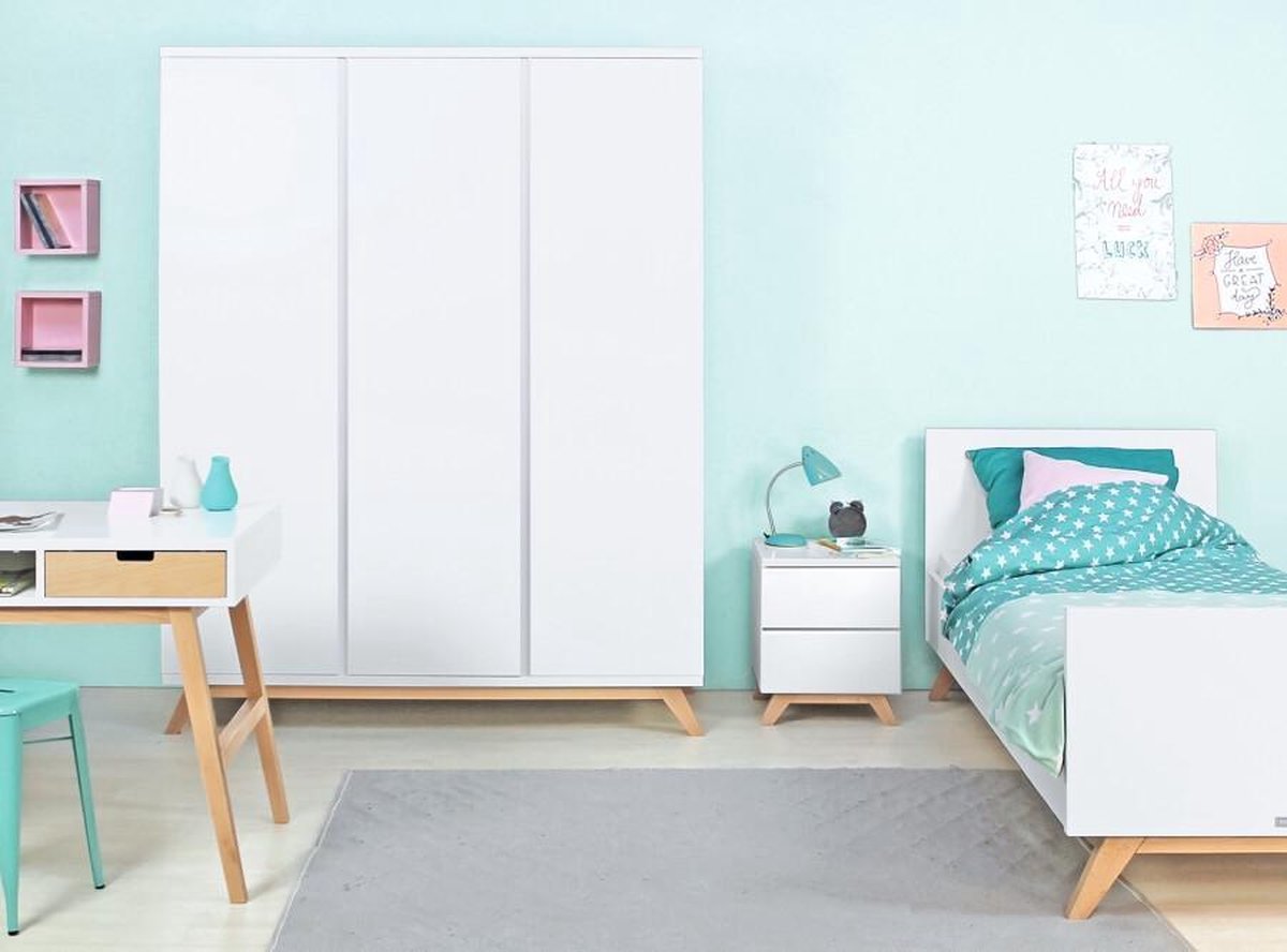 Bopita Lynn Nachtkastje Greeploos -/naturel - Wit