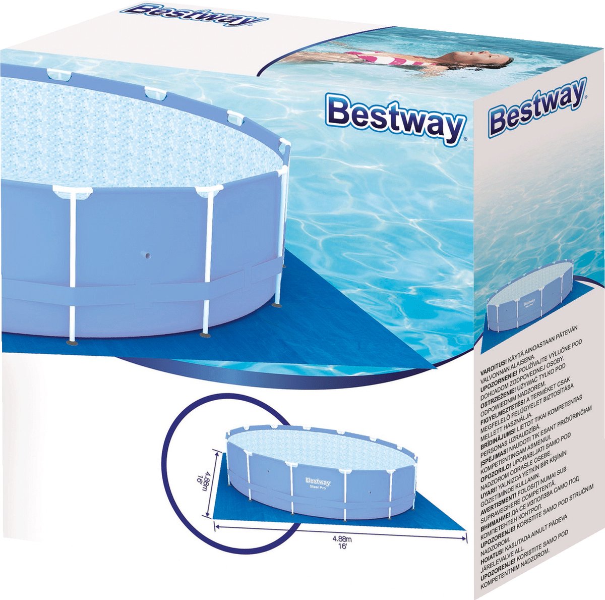 Bestway Grondzeil 488 X 488 Cm - 58003 - Blauw