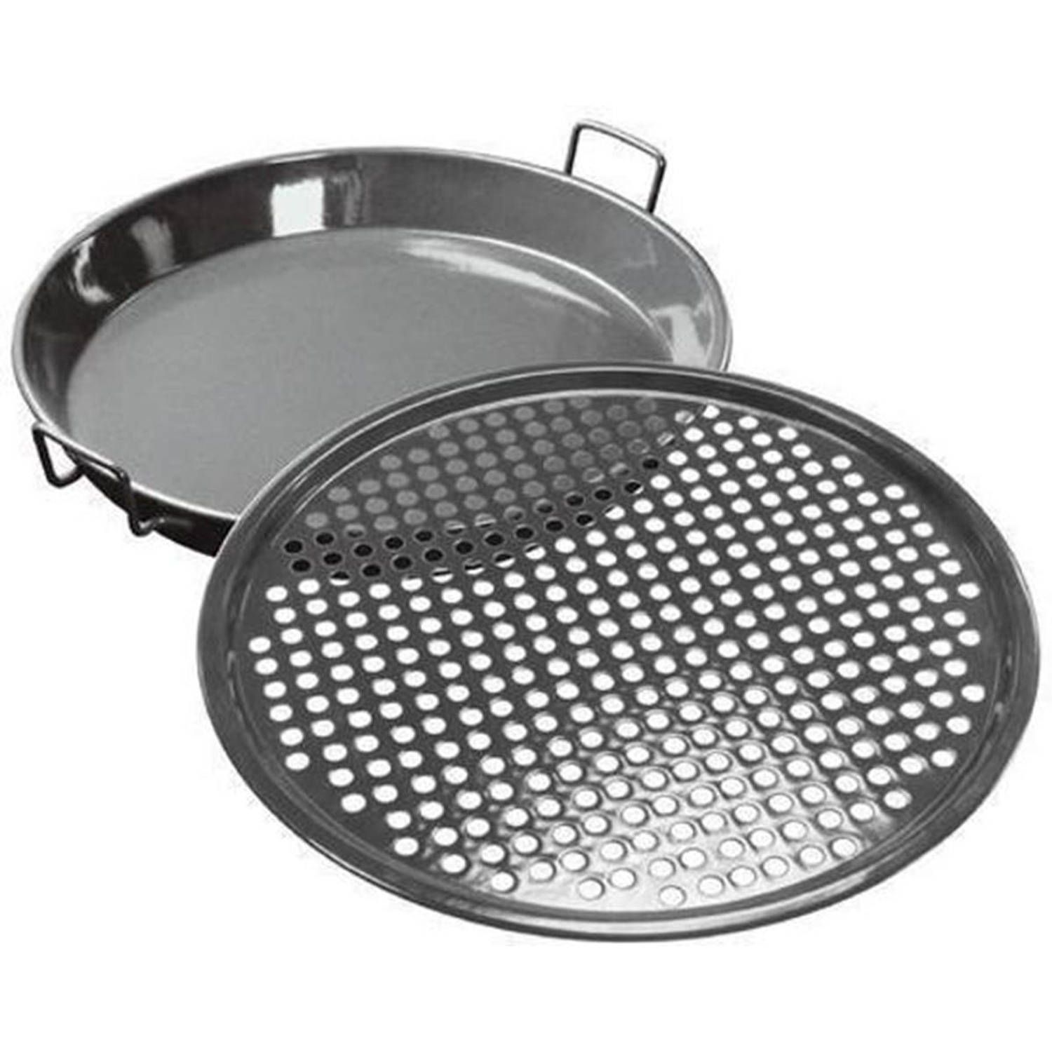 Outdoorchef Gourmet Set - Pan 39 Cm - Pizza Plaat 40 Cm - Zwart