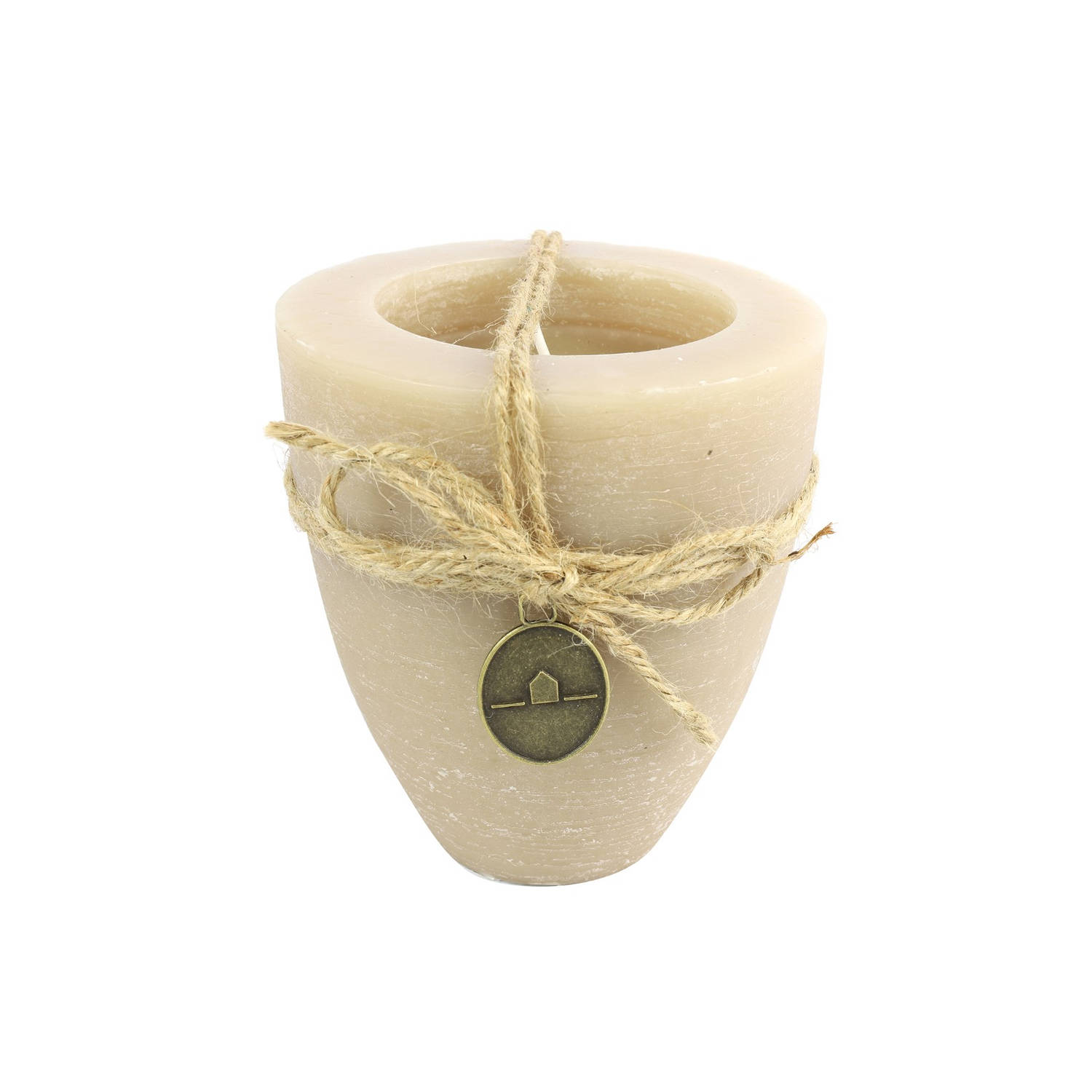 Kaars Beker Rond Tonnie L - Beige