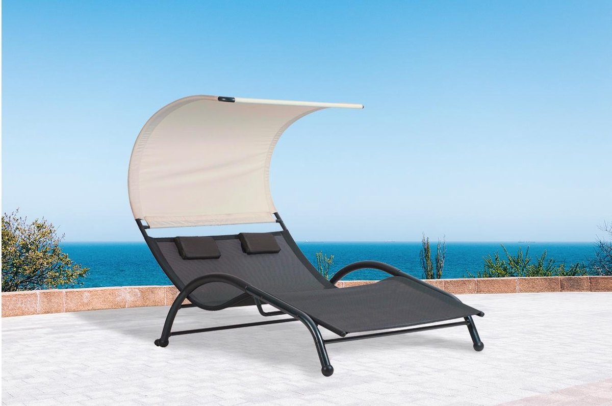Feel Furniture - Dubbel Ligbed Met Vaste Voet - 2 Personen - Grijs