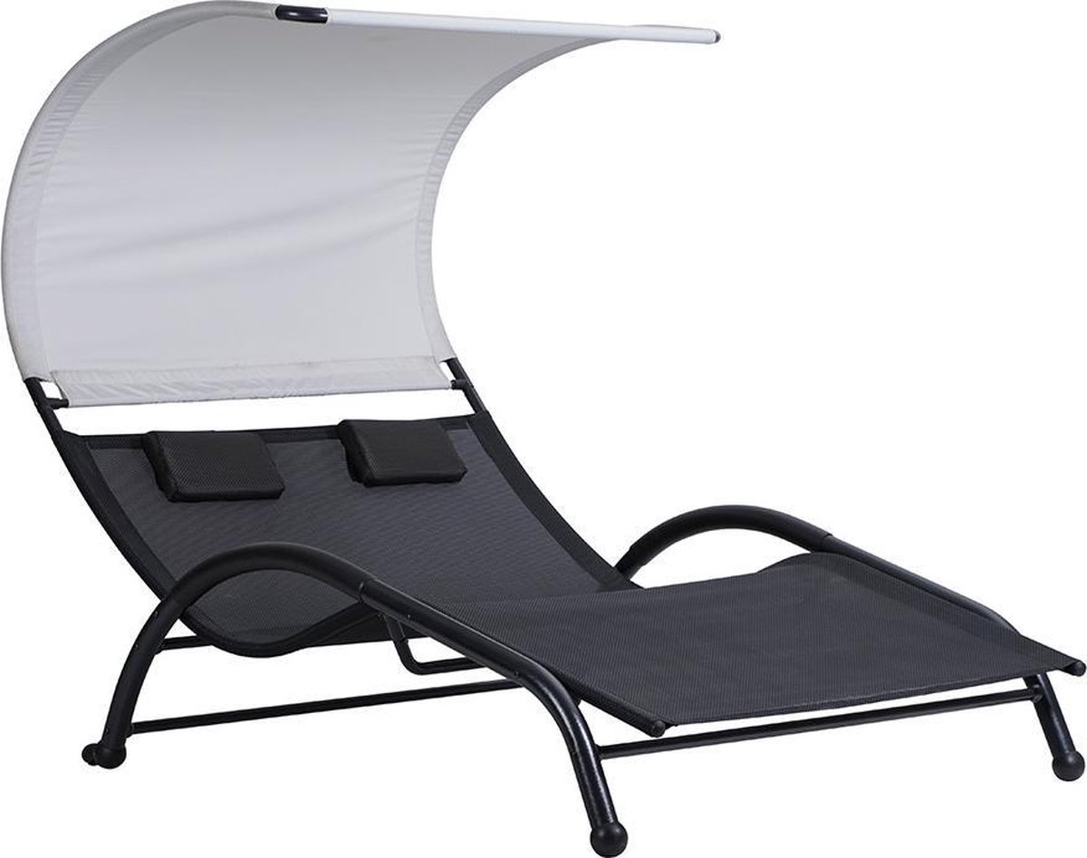 Feel Furniture - Dubbel Ligbed Met Vaste Voet - 2 Personen - Grijs
