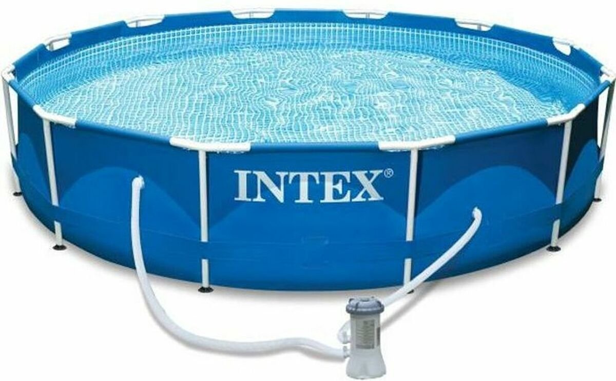 Intex Metalen Frame Ronde Buis Zwembad Kit (ø) 3,66 X (H) 0,76m - Blauw