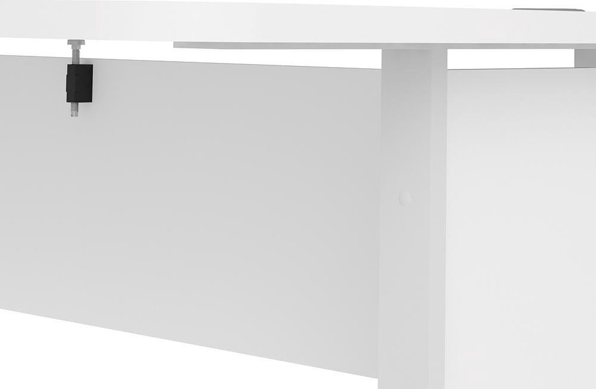 Prisme Hoekbureau Met 1 Plank En 3 Laden,, - Wit