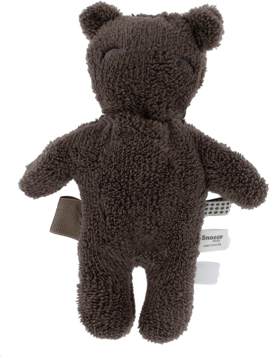 Snoozebaby Organische Knuffelbeer Billy Warm Brown - 30 Cm