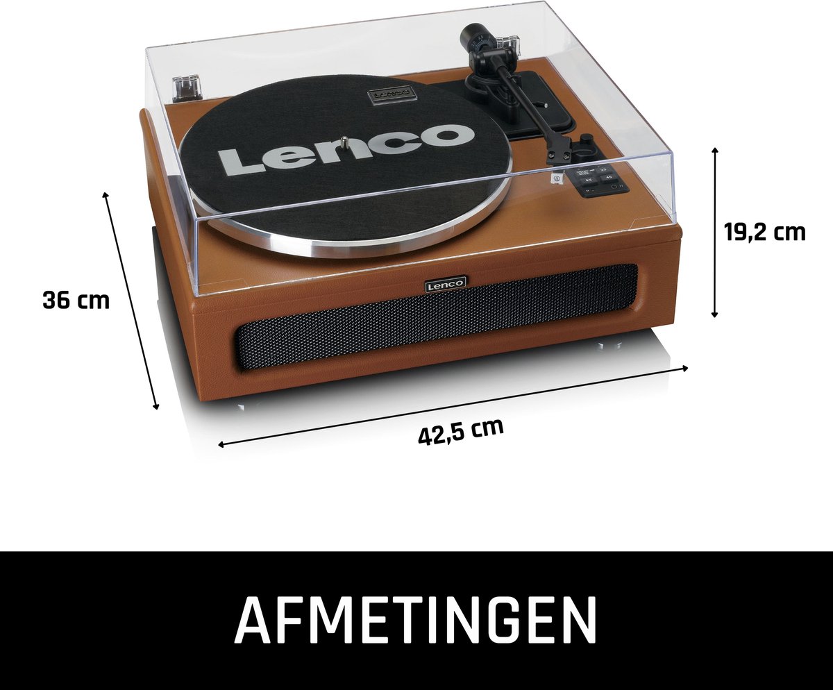 Lenco Platenspeler Met 4 Ingebouwde Luidsprekers Ls-430bn - Bruin