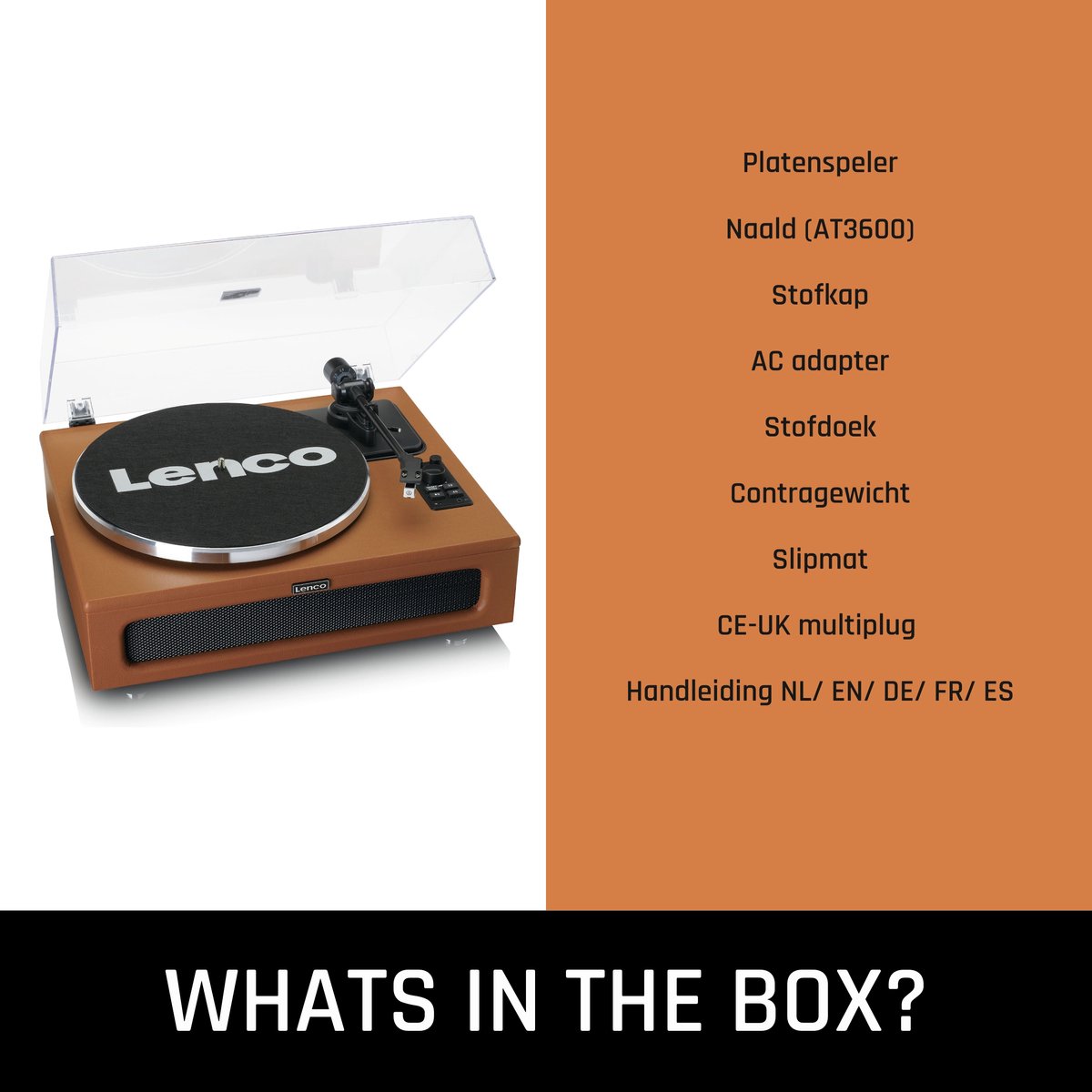 Lenco Platenspeler Met 4 Ingebouwde Luidsprekers Ls-430bn - Bruin