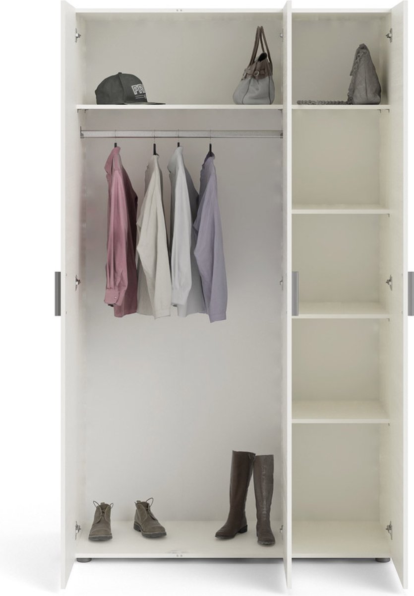 Petra Kledingkast 3 Deuren Essen Decor. - Wit