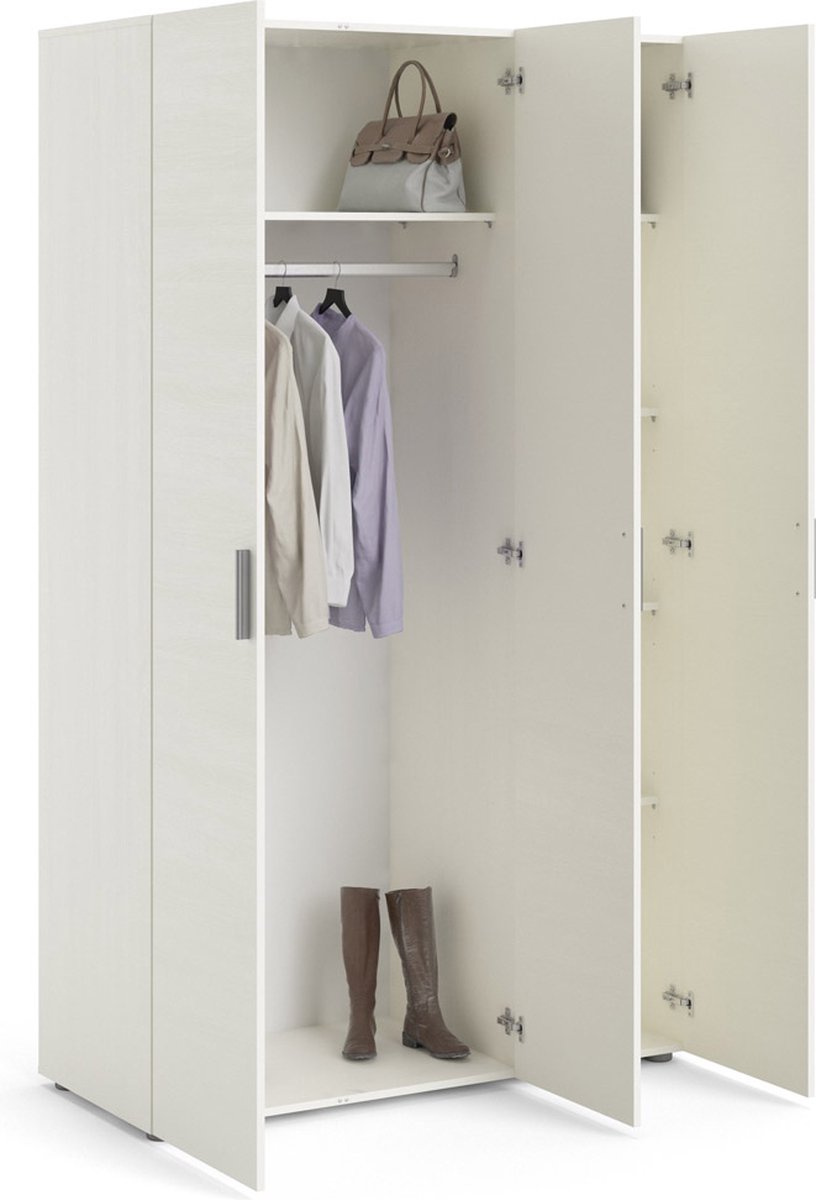 Petra Kledingkast 3 Deuren Essen Decor. - Wit