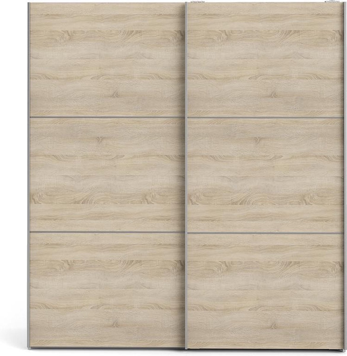 Veto Schuifdeurkast 2 Deuren Breed 183 Cm, Eiken Decor. - Wit