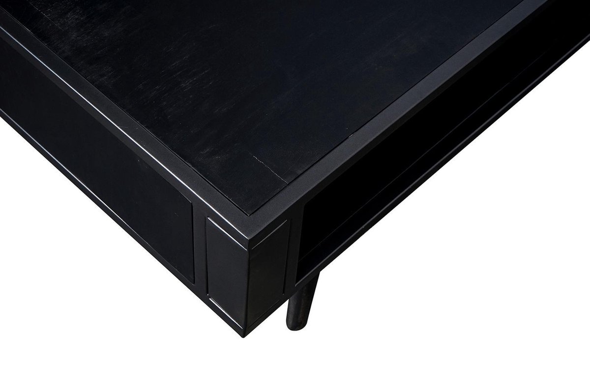 Nordicmindirattan Salontafel Met 1 Legplank,. - Zwart