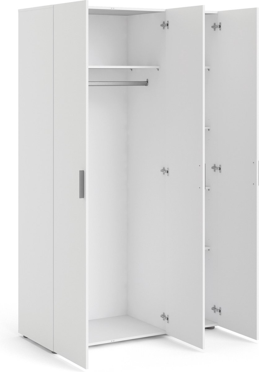 Petra Kledingkast 3 Deuren. - Wit