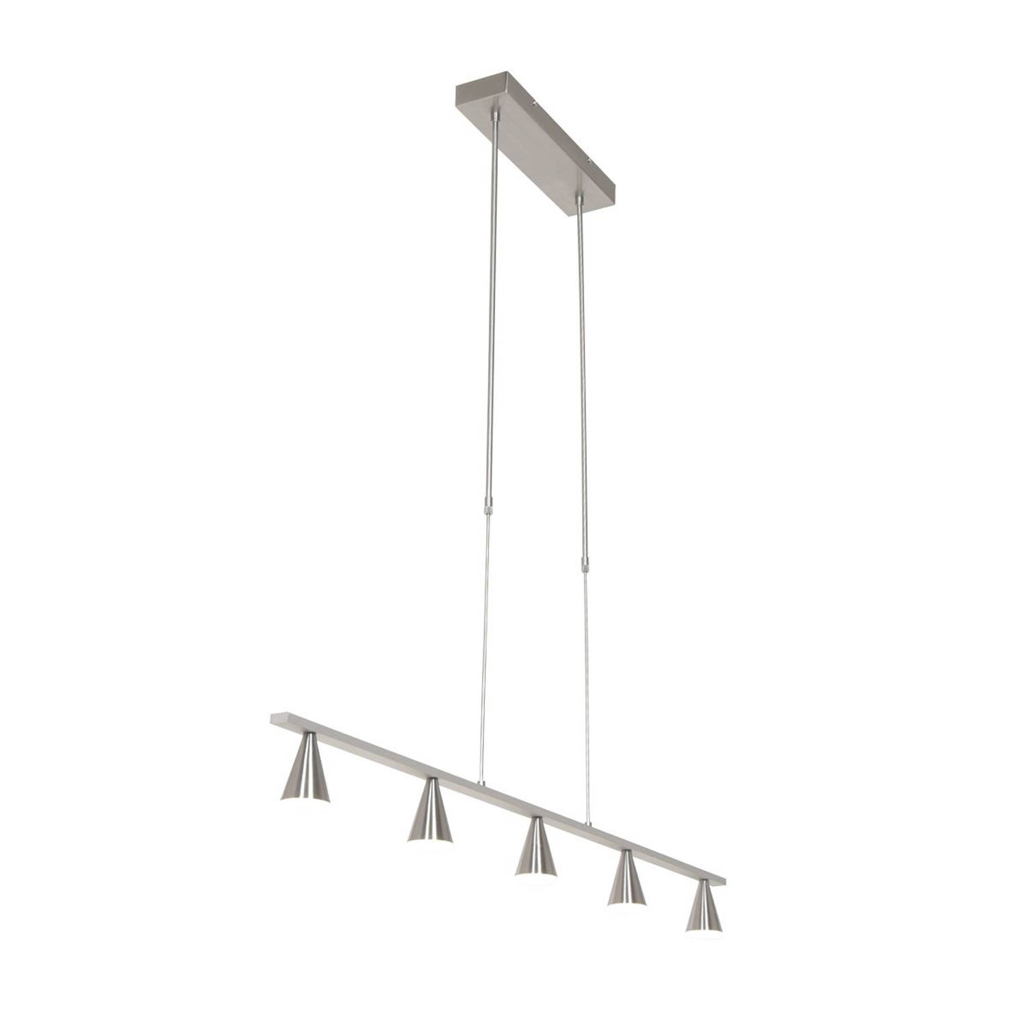 Steinhauer Hanglamp Vortex 5 Lichts L 120 Cm Mat Chroom - Silver