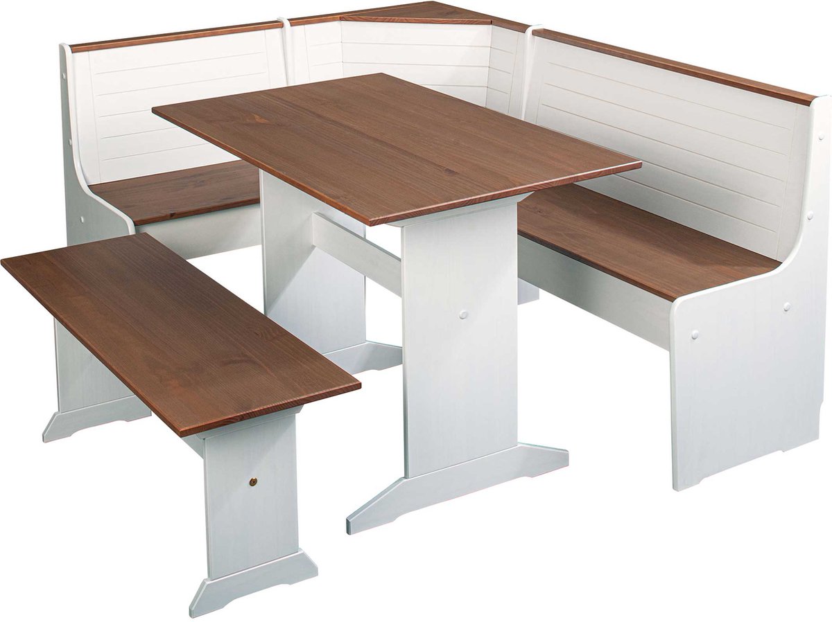 Wrightb Eetkamertafel, Bruin. - Wit
