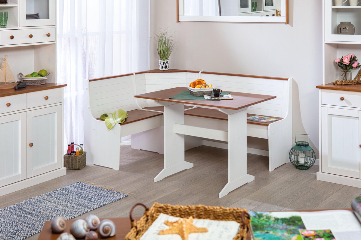 Wrightb Eetkamertafel, Bruin. - Wit