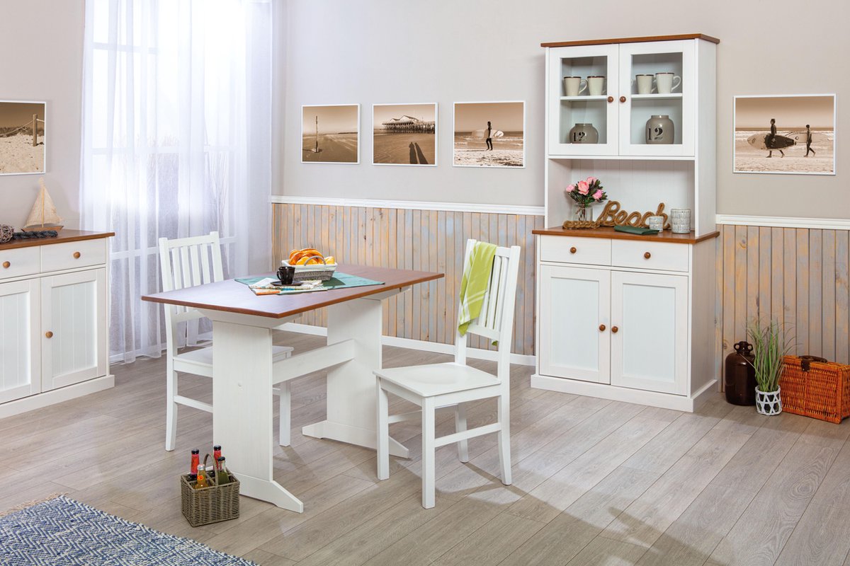 Wrightb Eetkamertafel, Bruin. - Wit