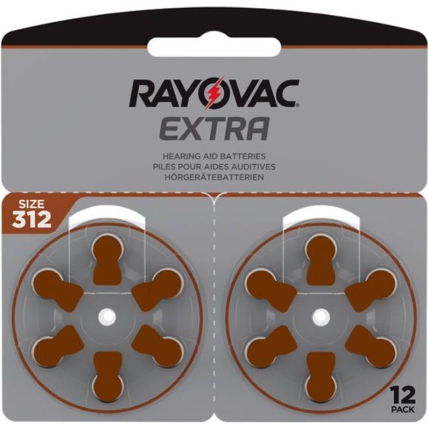 RAYOVAC 60 Stuks Extra 312 / Pr312 / Pr41 Gehoorapparaat Batterijen