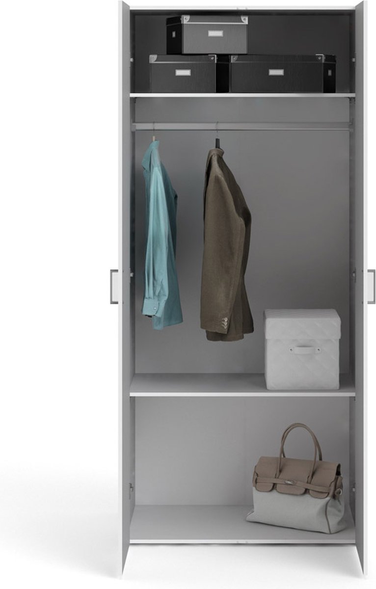 Spell Kledingkast 2 Deuren. - Wit