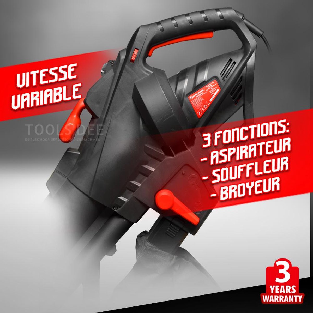 Elem Garden Technic Bladblazer/-zuiger 3-in-1 3000 W - Zwart
