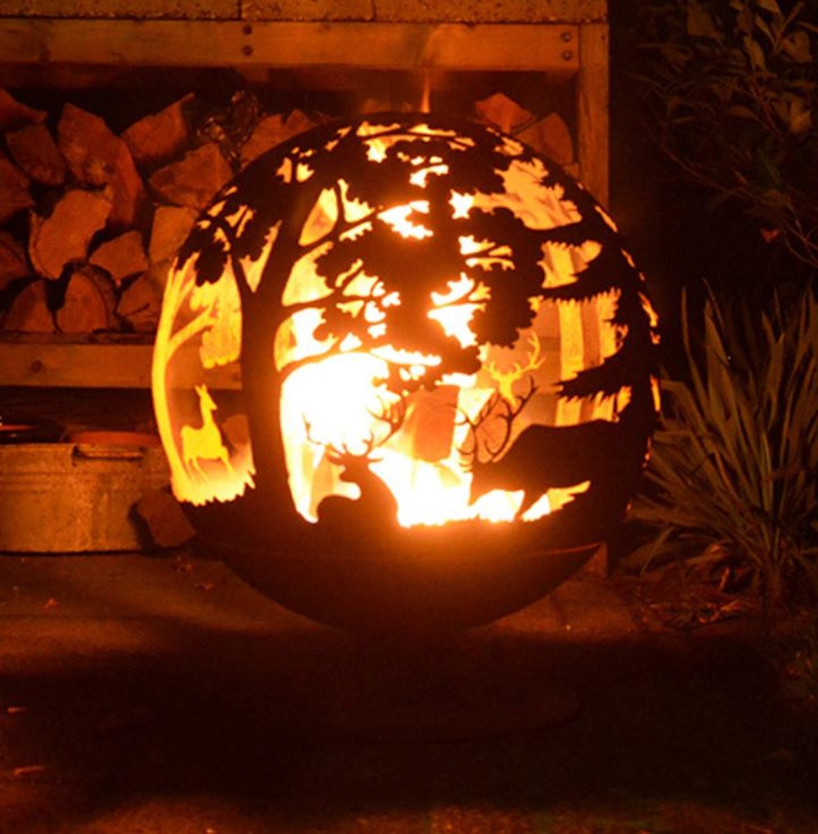 Esschert Design Vuurkorf 57,5 X 57,5 X 66 Cm Staal Roest - Bruin