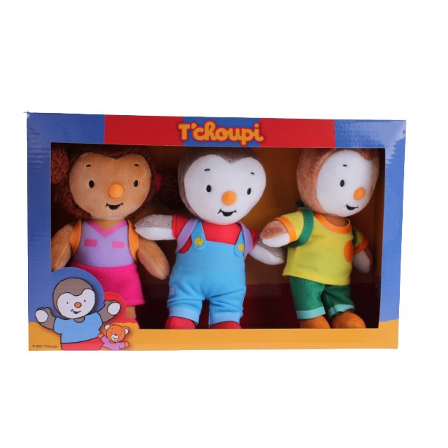 Jemini Knuffelpoppen T&apos;choupi & Friends Pluche 18 Cm 3-delig