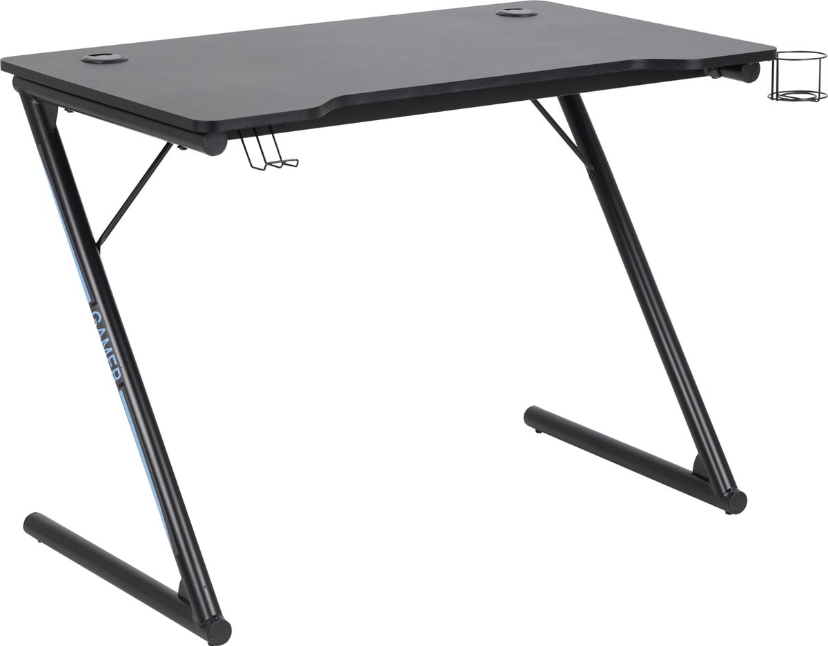 Trops Bureau Voor Gaming Met Bekerhouder. - Zwart