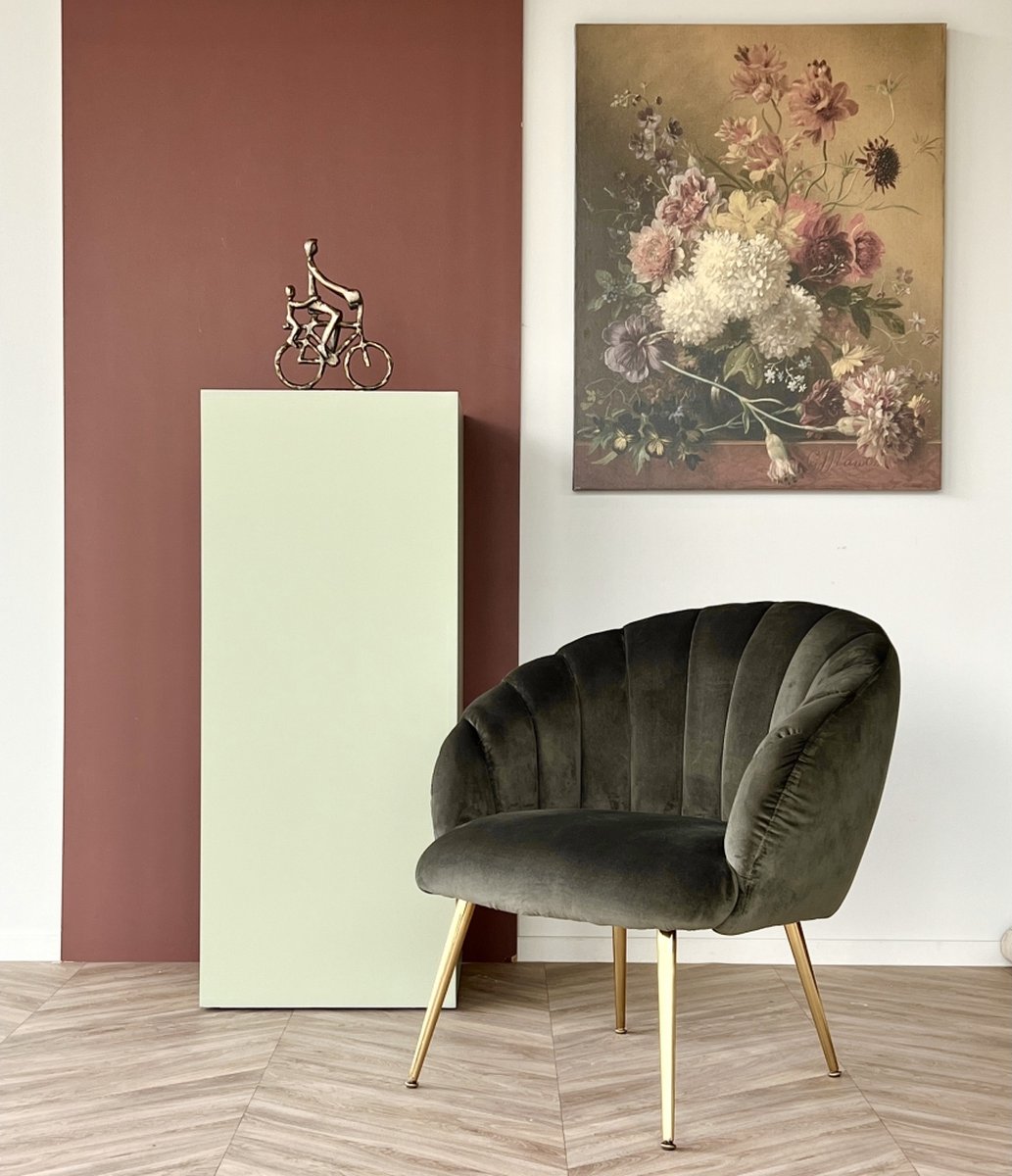 Dano Fauteuil Lounge Fauteuil, Messing. - Groen