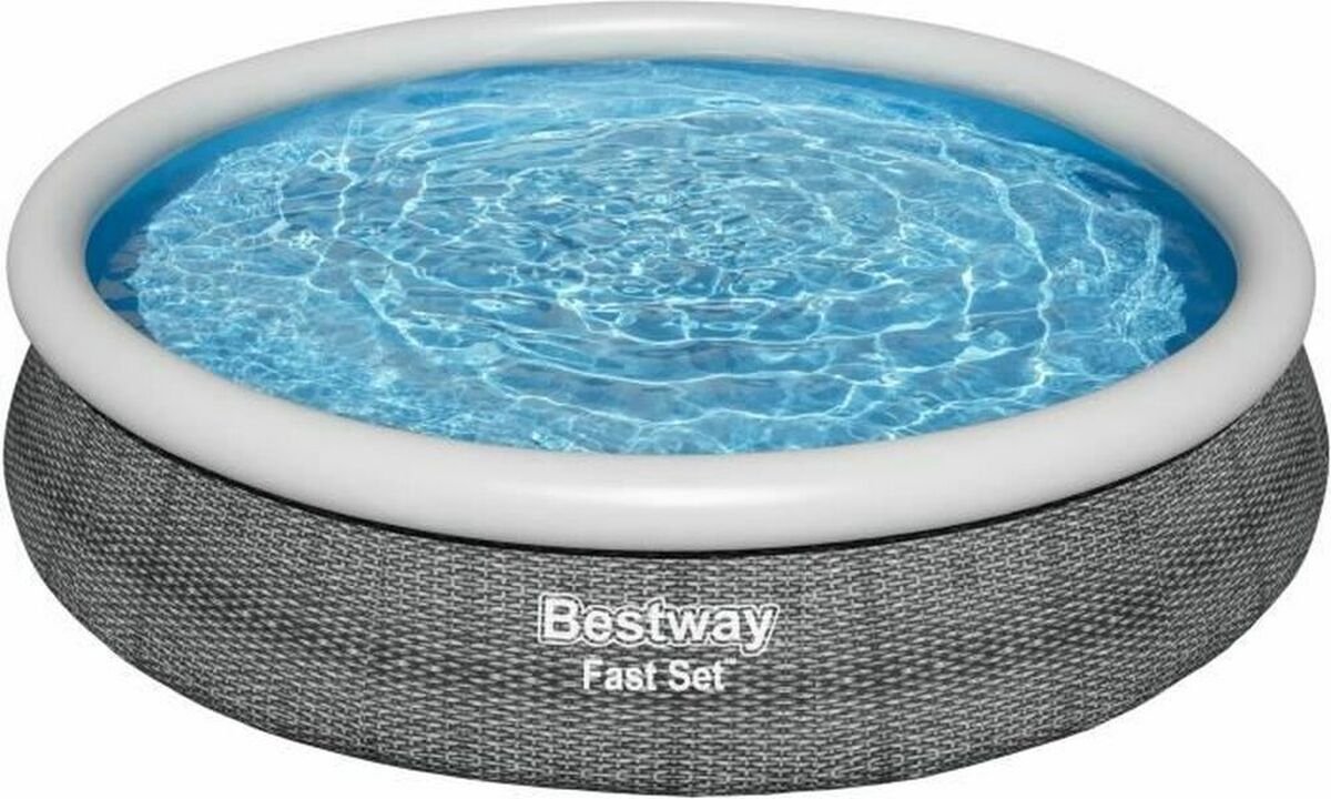 Bestway Fast Set™ Bovengronds Zwembad - Rond - 366 X 76 Cm - Pomp En Filterpatroon - Grijs