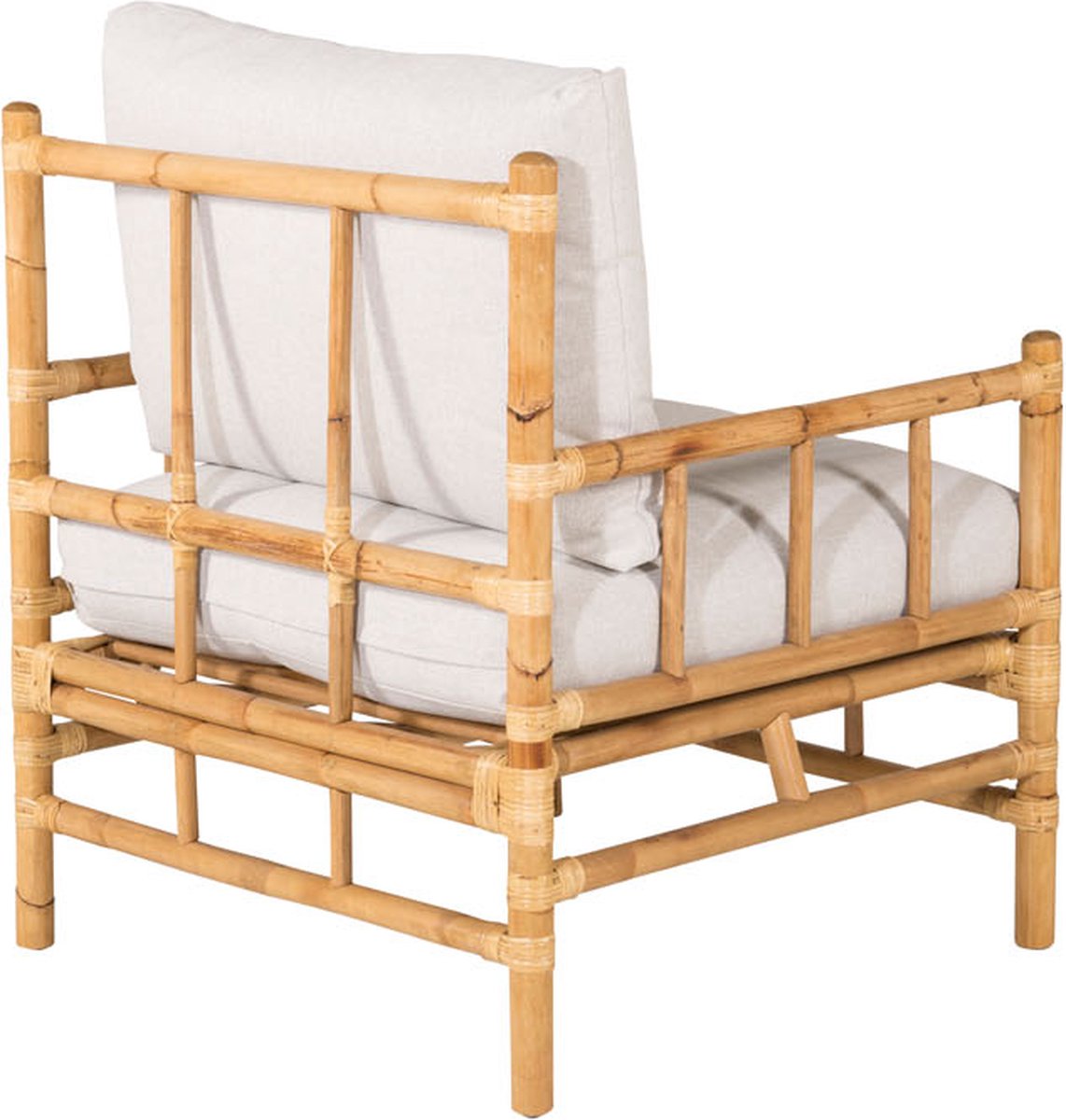 Cane Leunstoel Tuin Licht, Natuur. - Grijs