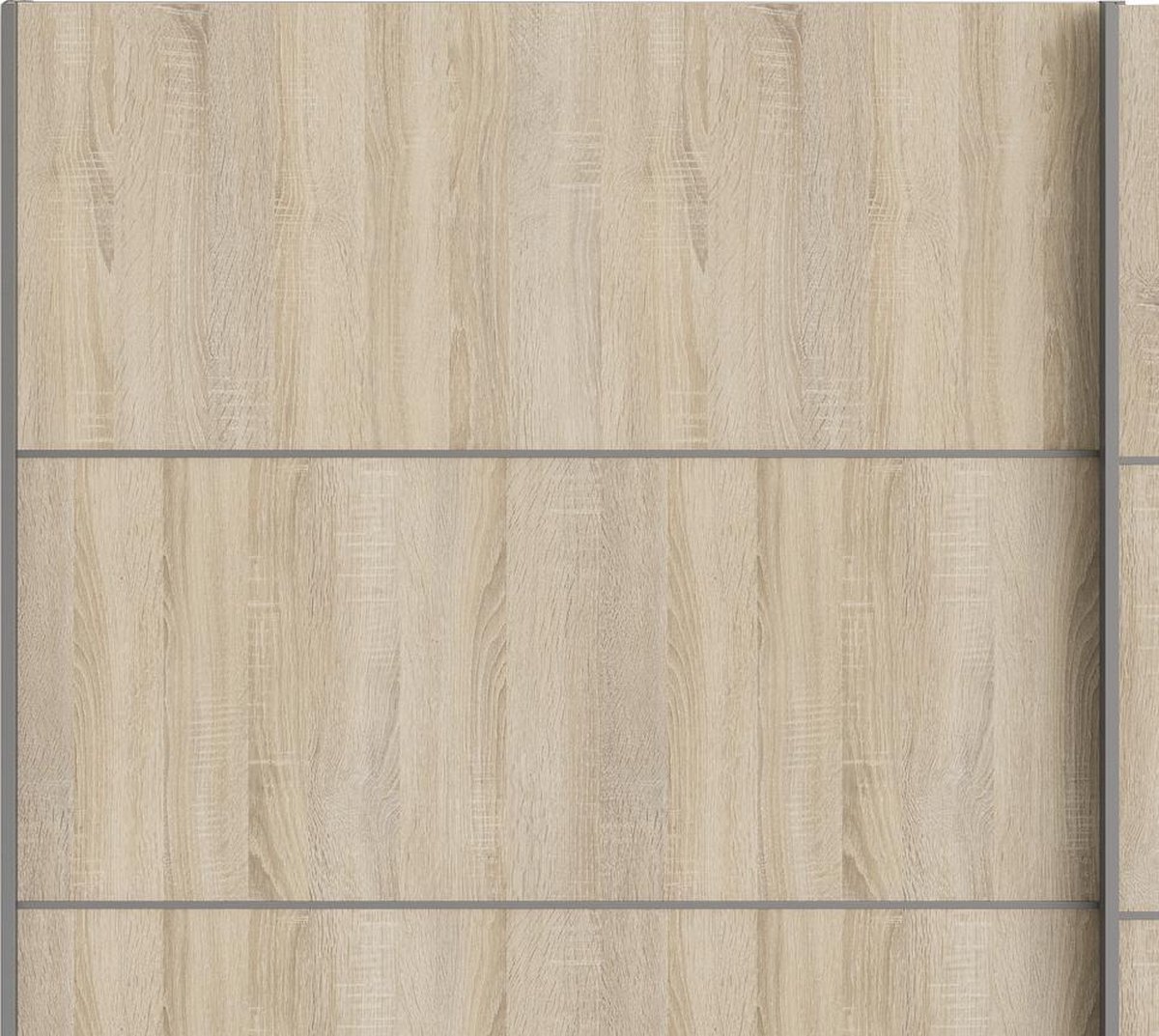 Veto Schuifdeurkast 2 Deuren Breed 243 Cm, Eiken Decor. - Wit