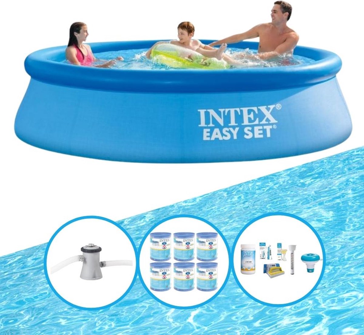 Intex Zwembad Easy Set - Zwembad Bundel - 305x76 Cm - Blauw