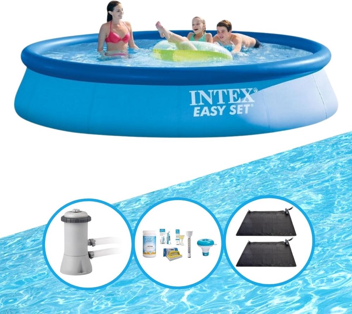 Intex Zwembad Easy Set - Zwembad Deal - 396x84 Cm - Blauw