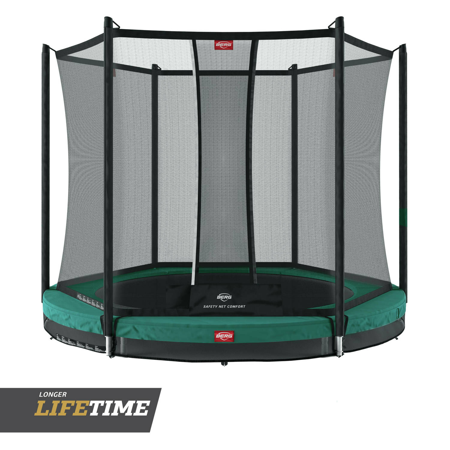 Favorit 330cm Ronde Inground Trampoline Met Veiligheidsnet - Groen